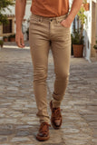 Barabas Men's Skinny Fit Classic Denim Solid Color Jeans 1700 Khaki