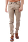 Barabas Men's Skinny Fit Classic Denim Solid Color Jeans 1700 Khaki