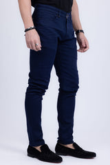 Barabas Men's Skinny Fit Classic Denim Solid Color Jeans 1700 Navy