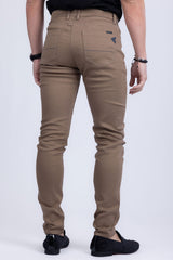 Barabas Men's Skinny Fit Classic Denim Solid Color Jeans 1700 Taupe