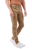 Barabas Men's Wholesale Stretch Slim Lava Pattern Premium Denim Jeans 1750 Tan