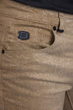 Barabas Men's Stretch Slim Lava Pattern Premium Denim Jeans 1750 Tan