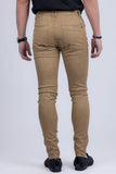 Barabas Men's Stretch Slim Lava Pattern Premium Denim Jeans 1750 Tan