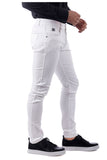 Barabas Men's Wholesale Stretch Slim Lava Pattern Premium Denim Jeans 1750 White