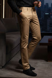BARABAS Men's Shiny Solid Gold Color Chino Pants 2605 Gold