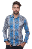 Barabas Wholesale Men El Chapo Blue shirt fantasy 2680