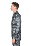 Barabas Wholesale Long Sleeve Floral Men's Button Down Dress Shirts 2B03 Gray