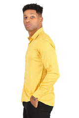 Barabas Wholesale Men's Paisley Long Sleeve Button Down Shirt 2B320 Yellow