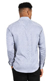 Barabas Wholesale Men's Paisley Long Sleeve Button Down Shirt 2B320 Silver