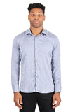 Barabas Wholesale Men's Paisley Long Sleeve Button Down Shirt 2B320 Silver