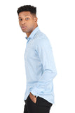 Barabas Wholesale Men's Paisley Long Sleeve Button Down Shirt 2B320 Sky Blue