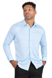 Barabas Wholesale Men's Paisley Long Sleeve Button Down Shirt 2B320 Sky Blue