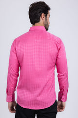 Barabas Wholesale Men's Wood Art Long Sleeve Button Down Shirt 2B321 Rose