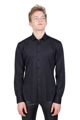 Barabas Wholesale Men's Premium No Stitches Long Sleeves Shirts 2B400 Black