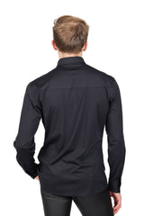 Barabas Wholesale Men's  Premium No Stitches Long Sleeves Shirts 2B400 Black