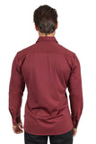 Barabas Wholesale Men's Premium No Stitches Long Sleeves Shirts 2B400 Burgundy
