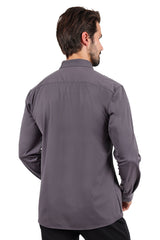 Barabas Wholesale Men's Premium No Stitches Long Sleeves Shirts 2B400 Charcoal