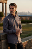 Barabas Wholesale Men's Premium No Stitches Long Sleeves Shirts 2B400 Charcoal