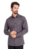 Barabas Wholesale Men's Premium No Stitches Long Sleeves Shirts 2B400 Charcoal