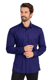 Barabas Wholesale Men's Premium No Stitches Long Sleeves Shirts 2B400 Navy