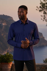Barabas Wholesale Men's Premium No Stitches Long Sleeves Shirts 2B400 Navy 