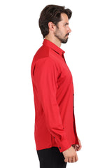 Barabas Wholesale Men's Premium No Stitches Long Sleeves Shirts 2B400 Red