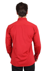 Barabas Wholesale Men's Premium No Stitches Long Sleeves Shirts 2B400 Red