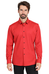 Barabas Wholesale Men's Premium No Stitches Long Sleeves Shirts 2B400 Red