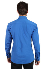 Barabas Wholesale Men's Premium No Stitches Long Sleeves Shirts 2B400 Royal Blue