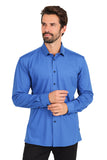 Barabas Wholesale Men's Premium No Stitches Long Sleeves Shirts 2B400 Royal Blue