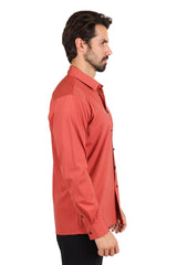 Barabas Wholesale Men's Premium No Stitches Long Sleeves Shirts 2B400 Rust