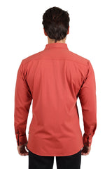 Barabas Wholesale Men's Premium No Stitches Long Sleeves Shirts 2B400 Rust