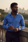 Barabas Wholesale Men's Premium No Stitches Long Sleeves Shirts 2B400 Royal Blue 