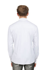 Barabas Wholesale Men's  Premium No Stitches Long Sleeves Shirts 2B400 White
