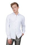 Barabas Wholesale Men's  Premium No Stitches Long Sleeves Shirts 2B400 White