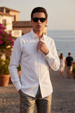 Barabas Wholesale Men's Premium No Stitches Long Sleeves Shirts 2B400 White 
