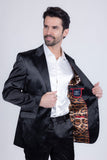 Barabas Wholesale Men's Solid Color Satin Metallic Shine Luxury Blazer 2BL1010 Black