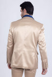 Barabas Wholesale Men's Solid Color Satin Metallic Shine Luxury Blazer 2BL1010 Gold