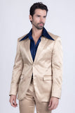 Barabas Wholesale Men's Solid Color Satin Metallic Shine Luxury Blazer 2BL1010 Gold