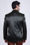 Barabas Wholesale Men's Solid Color Satin Metallic Shine Luxury Blazer 2BL1010 Olive