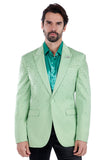 Barabas Wholesale Men's Rhinestone Matte Color Notch Lapel Casual Blazer 2BLR6 light Green