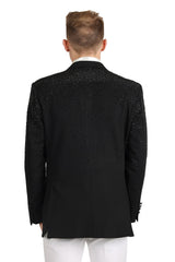 Barabas Wholesale Men's Rhinestone Solid Color Notch Lapel Blazer 2BLR6 Black Black