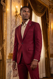 Barabas Wholesale Men's Rhinestone Solid Color Notch Lapel Blazer 2BLR6 Cabernet
