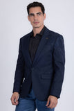 Barabas Wholesale Men's Rhinestone Matte Color Notch Lapel Casual Blazer 2BLR6 Navy