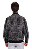 Barabas Wholesale Men's Geometric Rhinestone Bomber Biker Jacket 2BP26