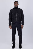 BARABAS Men's Geometric Rhinestone Luxury Bomber Biker Jacket 2BP26 Black 
