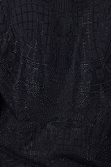 BARABAS Men's Geometric Rhinestone Luxury Bomber Biker Jacket 2BP26 Black 