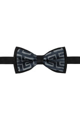 Barabas Wholesale Men Greek key Pattern Baroque Luxury Bow Tie 2BW3098  Black and Silver