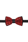 Barabas Wholesale Men's Diamond Sequin Pattern Design Bow Tie 2BW3099 Red