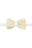 Barabas Wholesale Men's Paisley Pattern Design Bow Tie 2BW3101 White Gold